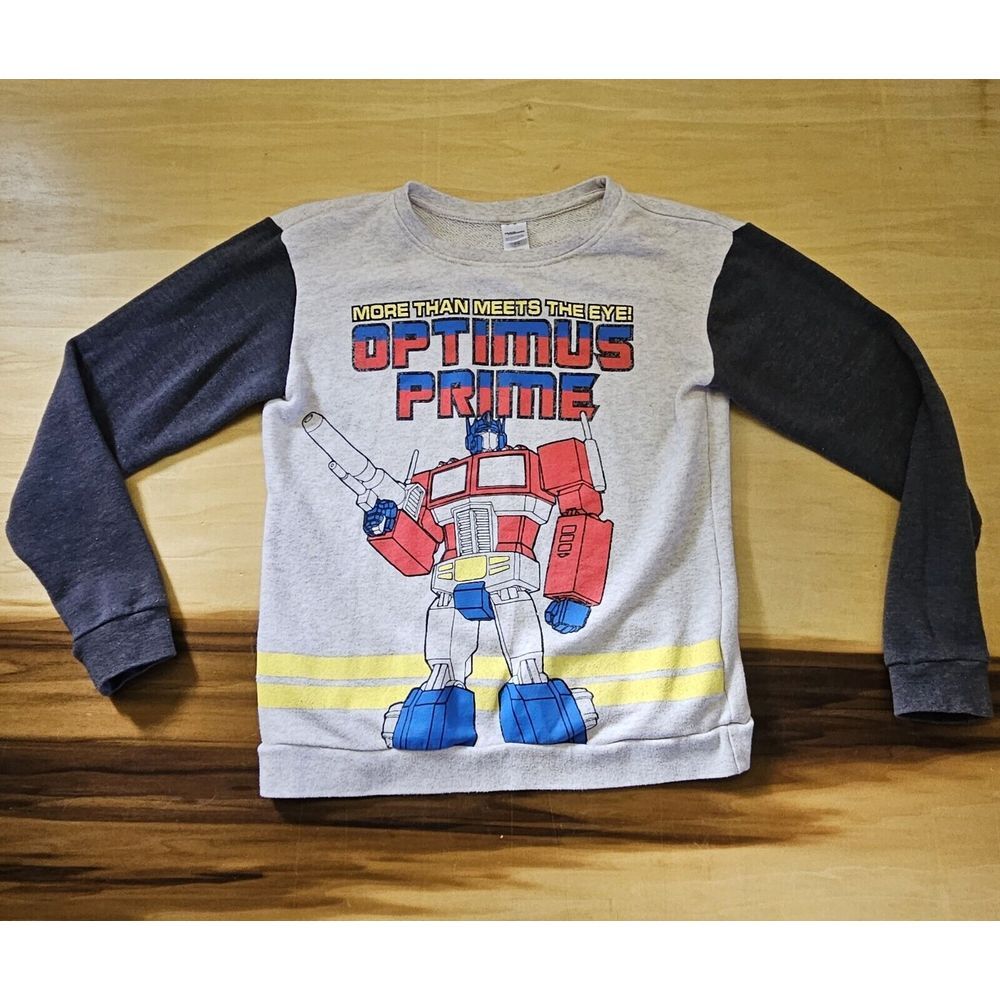 VINTAGE / RETRO TRANSFORMERS OPTIMUS PRIME WHITE SWEATSHIRT SMALL CHILDREN 3-5